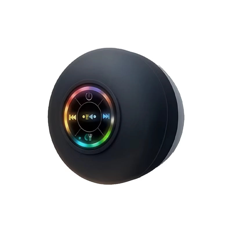 RGB LED Bluetooth Speaker with Suction Cup Waterproof Wireless Speaker for Shower Pool Party Portable Outdoor Travel Speaker